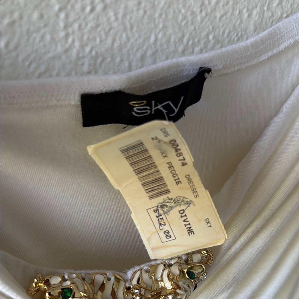 SKY white strapless stretch dress. Size L. New. Beautiful. - Picture 5 of 7